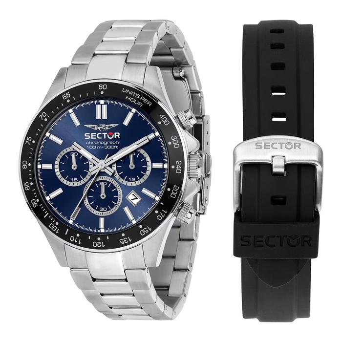 Ανδρικό Ρολόι SECTOR 230 με Μπλέ Καντράν SKU-80654