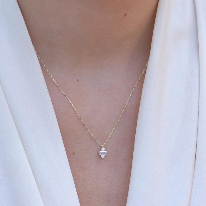 Σετ Κοσμημάτων με Lab Grown Διαμάντια Χρυσός Κ14 SKU-80241