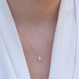 Σετ Κοσμημάτων με Lab Grown Διαμάντια Χρυσός Κ14 SKU-80241