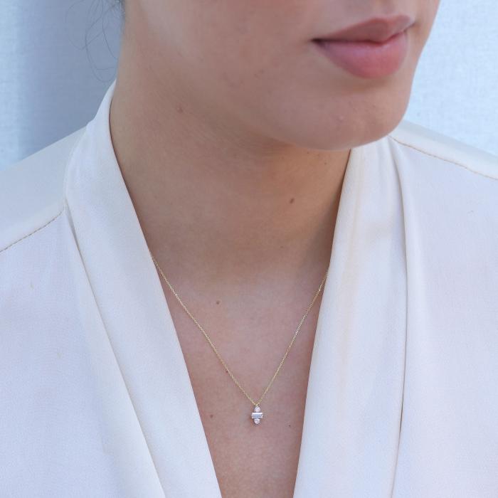 Σετ Κοσμημάτων με Lab Grown Διαμάντια Χρυσός Κ14 SKU-80241