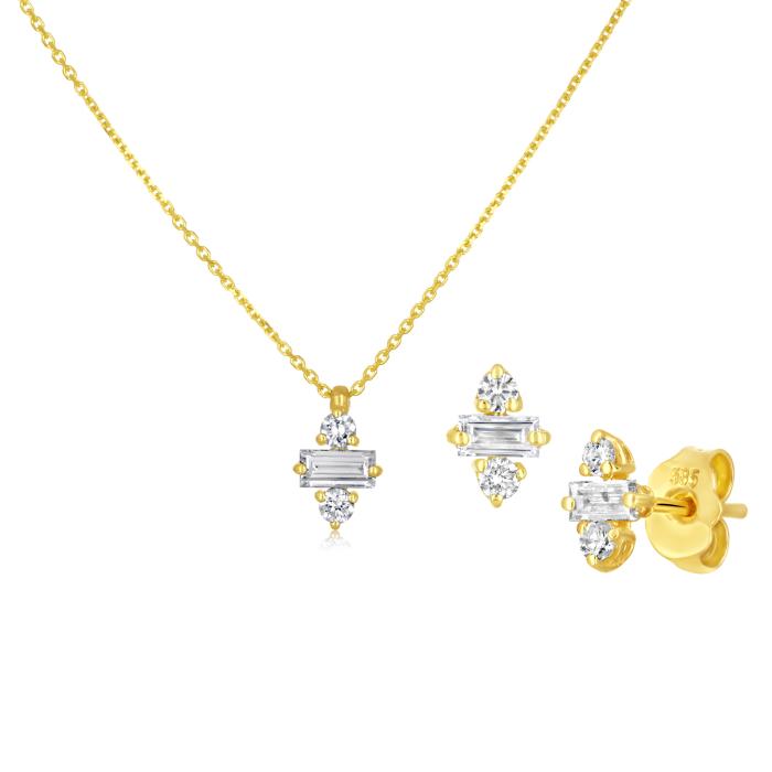 Σετ Κοσμημάτων με Lab Grown Διαμάντια Χρυσός Κ14 SKU-80241