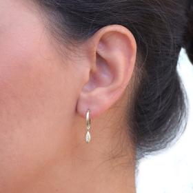 Σκουλαρίκια Κρίκοι με Ζιργκόν Χρυσός K9 SKU-80015