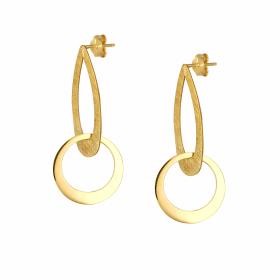 Σκουλαρίκια Κρεμαστά Γυναικεία Χρυσός K14 SKU-80673