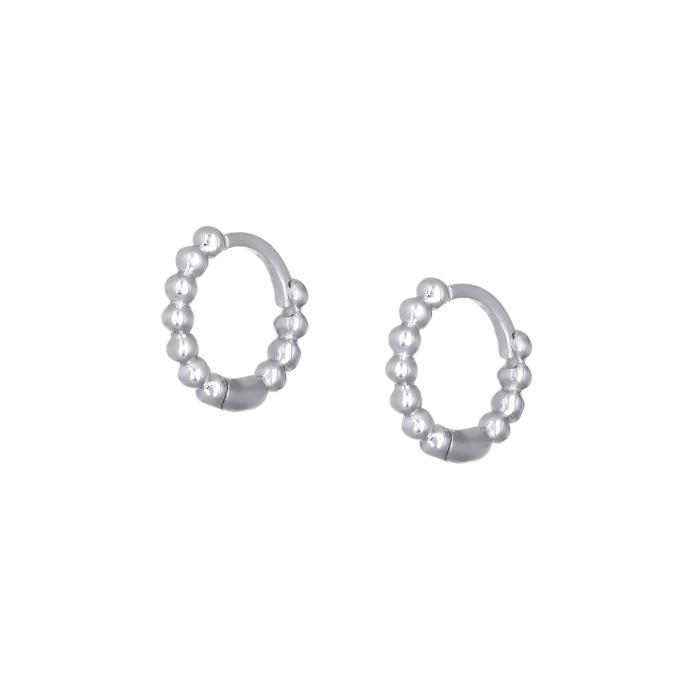 Σκουλαρίκια Κρίκοι Λευκόχρυσος K9 SKU-80937