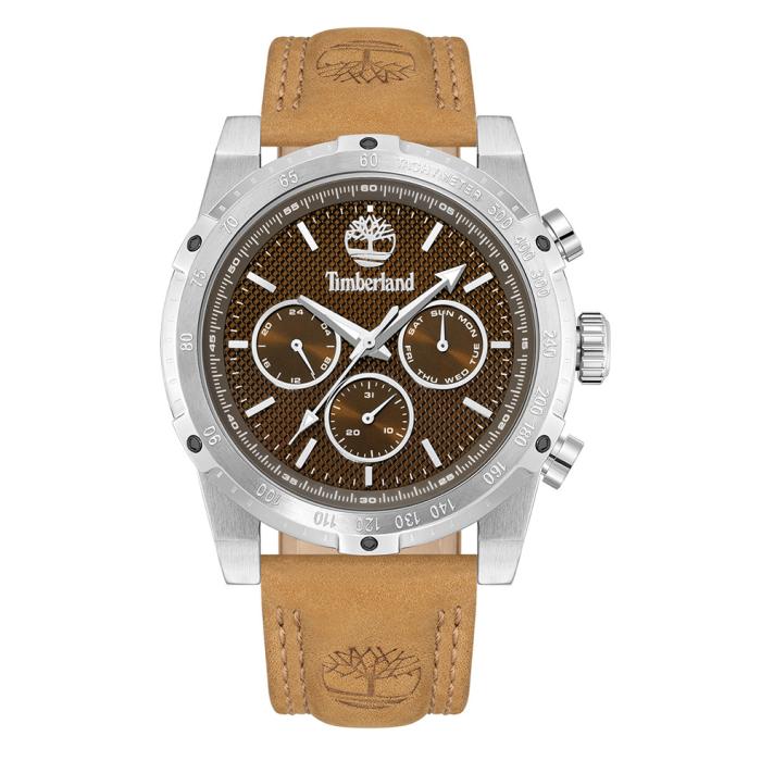 Ανδρικό Ρολόι TIMBERLAND Stonington με Καφέ Δερμάτινο Λουράκι SKU-80441