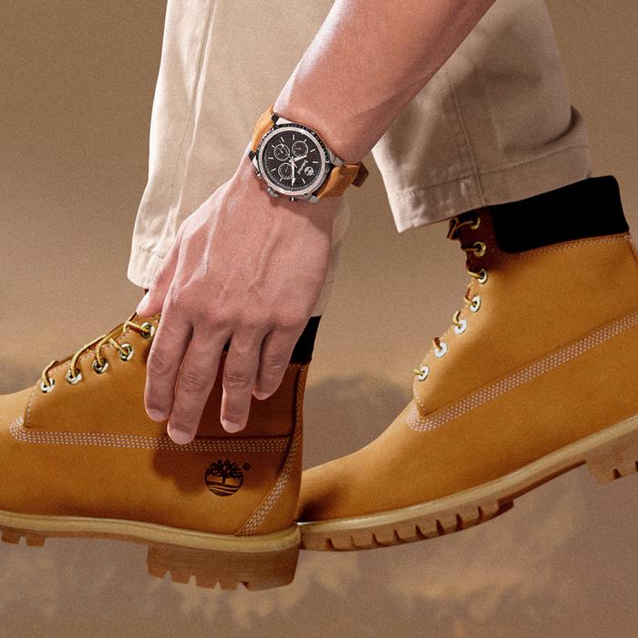 Ανδρικό Ρολόι TIMBERLAND Stonington με Καφέ Δερμάτινο Λουράκι SKU-80441