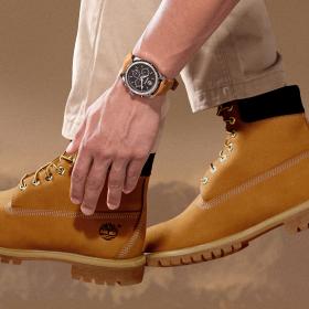 Ανδρικό Ρολόι TIMBERLAND Stonington με Καφέ Δερμάτινο Λουράκι SKU-80441