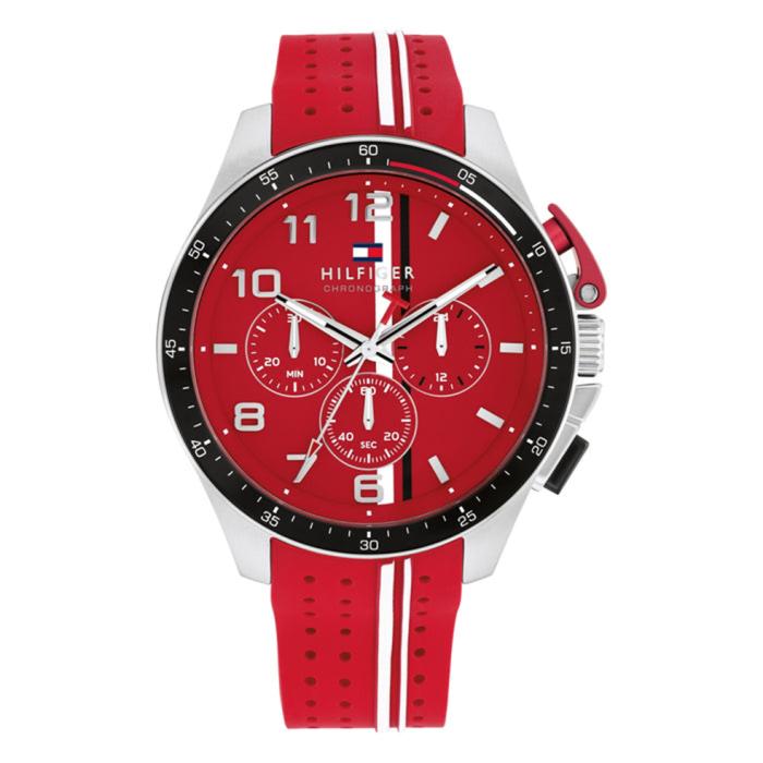 Ανδρικό Ρολόι TOMMY HILFIGER με Κόκκινο Λουράκι | 1792170 SKU-80001