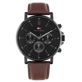 Ανδρικό Ρολόι TOMMY HILFIGER Tyson με Καφέ Δερμάτινο Λουράκι SKU-80077
