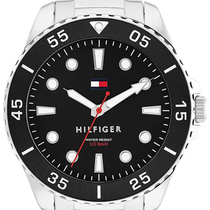 Ανδρικό Ρολόι TOMMY HILFIGER Oceanic με Μαύρο Καντράν SKU-80823