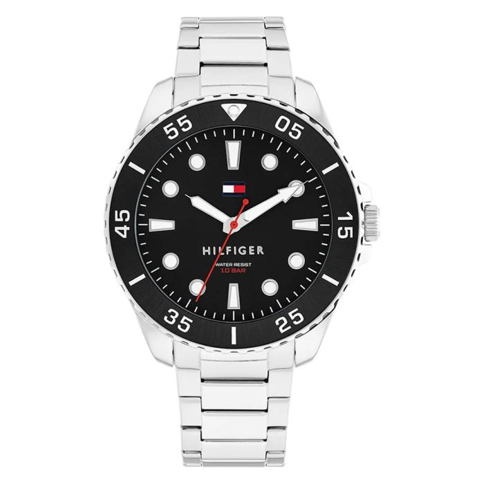 Ανδρικό Ρολόι TOMMY HILFIGER Oceanic με Μαύρο Καντράν SKU-80823