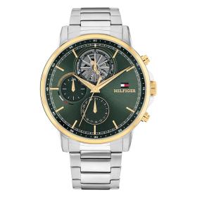 Ανδρικό Ρολόι TOMMY HILFIGER Stewart με Πράσινο Καντράν SKU-80824