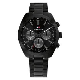 Ανδρικό Ρολόι TOMMY HILFIGER Hudson με Μαύρο Καντράν SKU-80825
