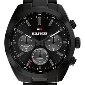 Ανδρικό Ρολόι TOMMY HILFIGER Hudson με Μαύρο Καντράν SKU-80825
