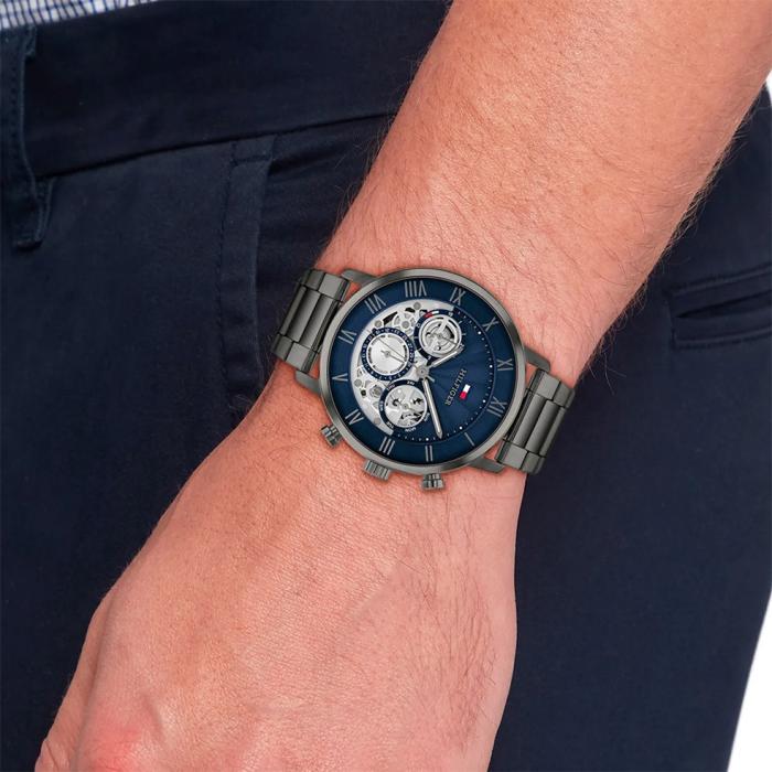 Ανδρικό Ρολόι TOMMY HILFIGER Legend με Μπλέ Καντράν SKU-80826