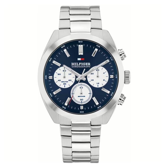 Ανδρικό Ρολόι TOMMY HILFIGER Hudson με Ασημί Μπρασελέ SKU-80828