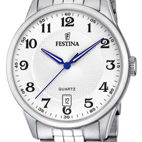 Ανδρικό Ρολόι FESTINA με Λευκό Καντράν SKU-80858