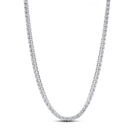 Κολιέ ριβιέρα choker από ασήμι 925 με ζιργκόν. SKU-81597