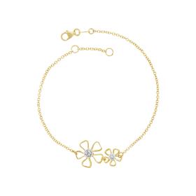 Βραχιόλι με Διαμάντια Λευκόχρυσος & Χρυσός K14 SKU-81172