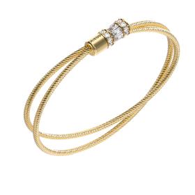 Γυναικείο Βραχιόλι GUESS Χρυσό με Λευκές Πέτρες Ζιργκόν SKU-81140