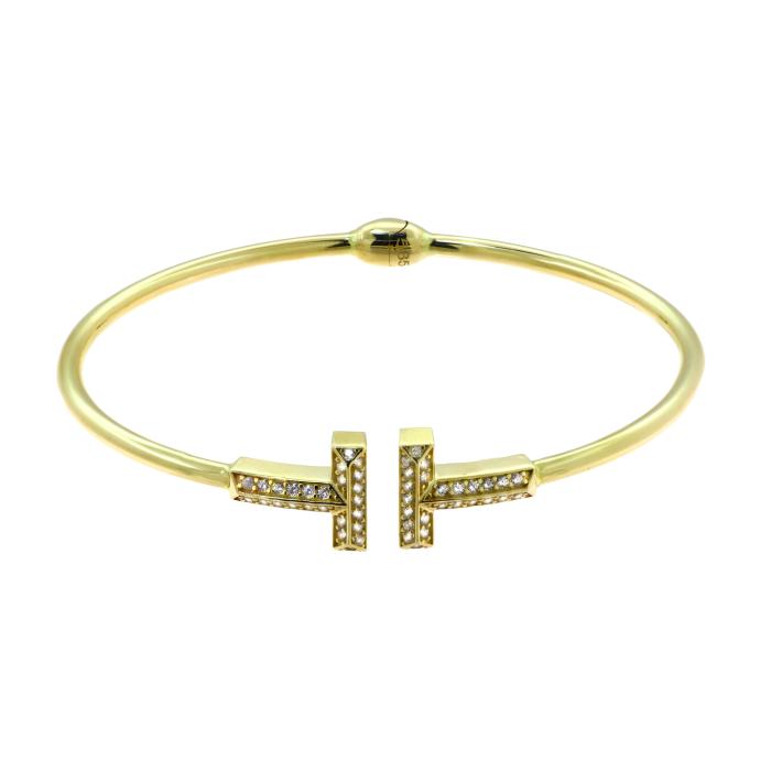 Βραχιόλι Χειροπέδα Χρυσός K14 με Λευκά Ζιργκόν SKU-81180