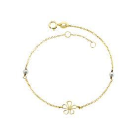Βραχιόλι Λουλούδι με Μαργαριτάρι Χρυσός 9Κ SKU-81731