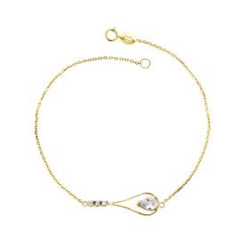 Βραχιόλι Δάκρυ Χρυσός Κ9 με Ζιργκόν SKU-81885