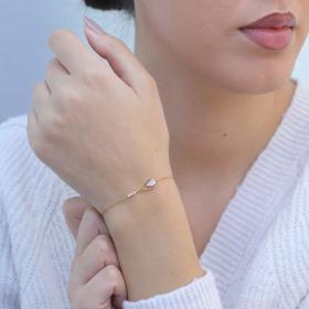 Βραχιόλι Δάκρυ Χρυσός Κ9 με Ζιργκόν SKU-81885