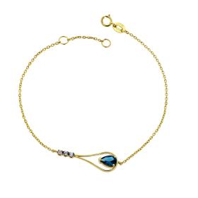 Βραχιόλι με Ζιργκόν Χρυσός Κ9 SKU-81886
