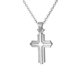 Σταυρός για Αγόρι FaCad’oro με Αλυσίδα Ασήμι 925° SKU-81290