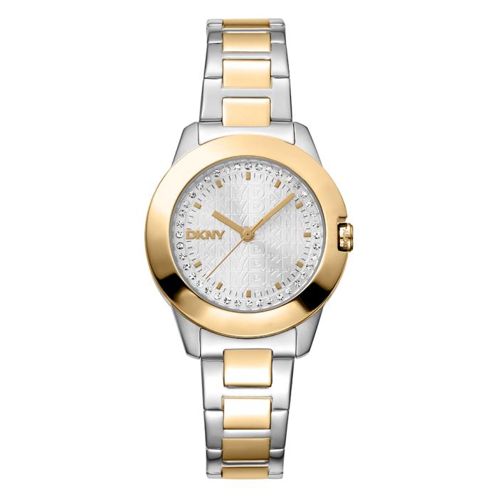 Γυναικείο Ρολόι DKNY Park Ave Logo με Δίχρωμο Μπρασελέ SKU-81013
