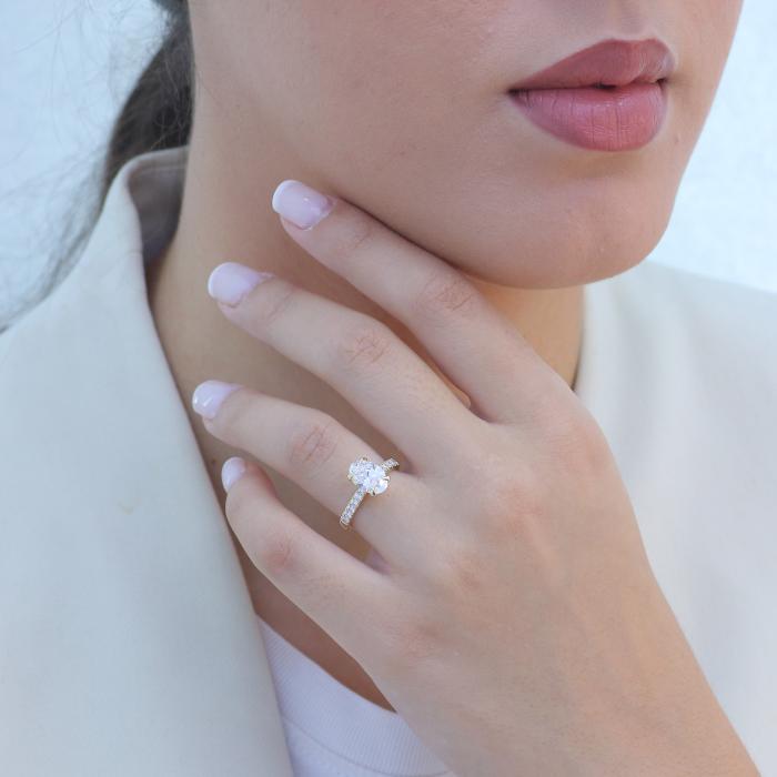 Μονόπετρο Δαχτυλίδι με Lab Grown Diamond Χρυσός K18 SKU-81170