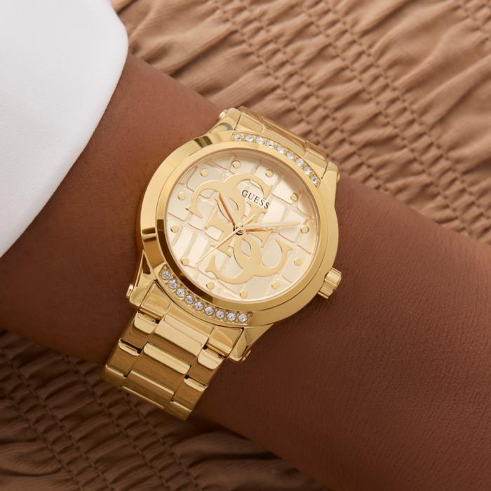 Γυναικείο Ρολόι GUESS Annette με Χρυσό Καντράν SKU-81029