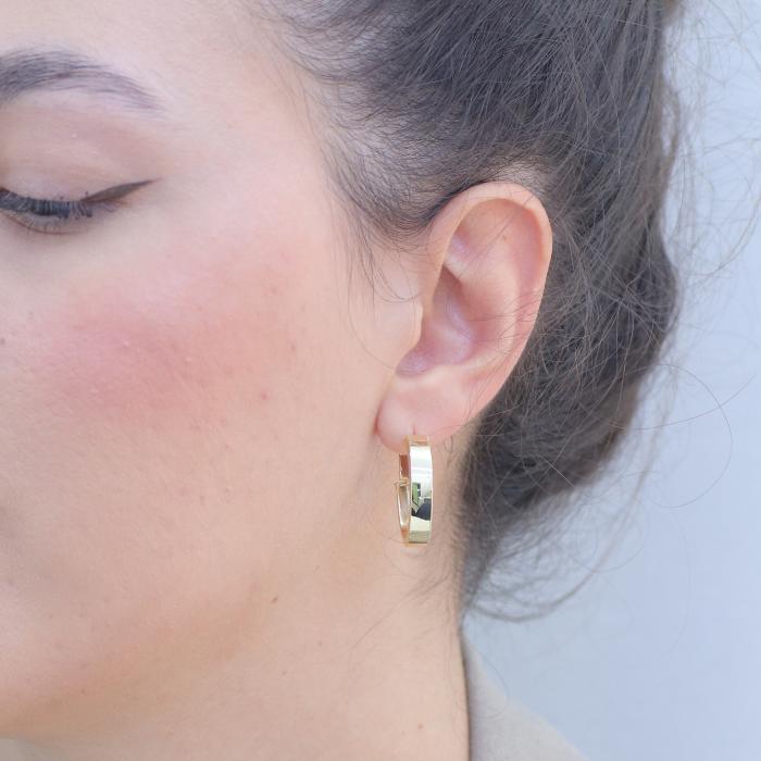 Γυναικεία Σκουλαρίκια Κρίκοι Χρυσός Κ14 SKU-81272