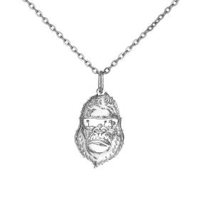 Ανδρικό Κολιέ Γορίλας σε Ασήμι 925° SKU-81062