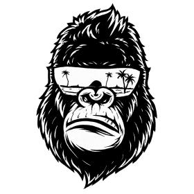 Ανδρικό Κολιέ Γορίλας σε Ασήμι 925° SKU-81062