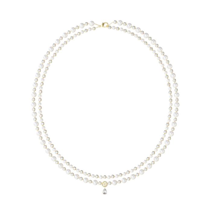 Γυναικείο Κολιέ Guess Tiny Pearly Ανοξείδωτο Ατσάλι με Ζιργκόν & Πέρλες SKU-81083