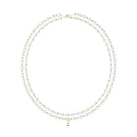 Γυναικείο Κολιέ Guess Tiny Pearly Ανοξείδωτο Ατσάλι με Ζιργκόν & Πέρλες SKU-81083