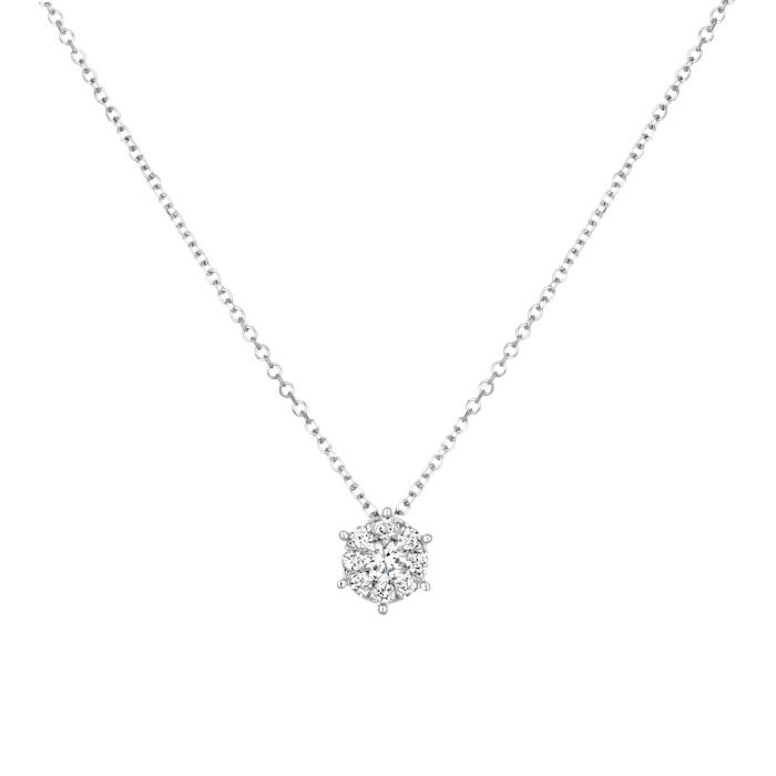 Κολιέ με Διαμάντια Λευκόχρυσος K18 SKU-81759