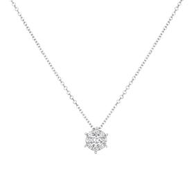 Κολιέ με Διαμάντια Λευκόχρυσος K18 SKU-81759