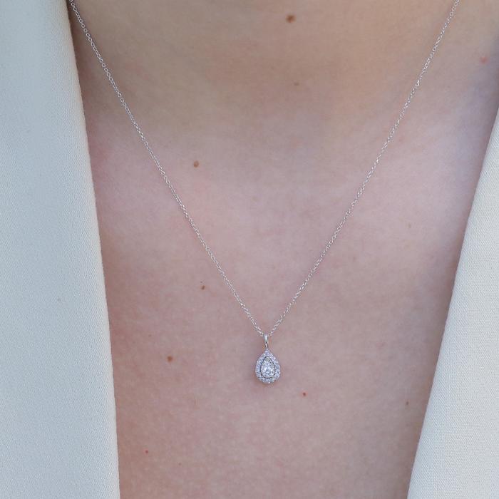 Κολιέ με Διαμάντια σε Λευκόχρυσο K18 SKU-81760
