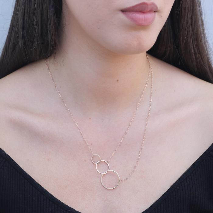 Κολιέ για Γυναίκες σε Ροζ Χρυσό K14 SKU-81952