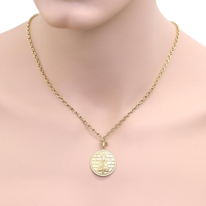 Παιδικό Φυλαχτό Κωνσταντινάτο Διπλής Όψεως Χρυσός Κ18 SKU-81117