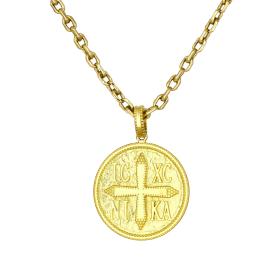 Παιδικό Φυλαχτό Κωνσταντινάτο Διπλής Όψεως Χρυσός Κ18 SKU-81117