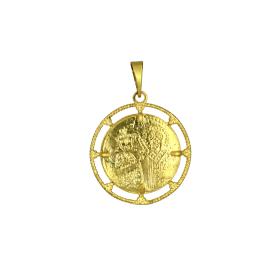 Φυλαχτό Κωνσταντινάτο Δύο Όψεων Χρυσός Κ9 SKU-81769