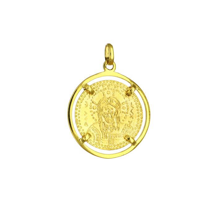 Φυλαχτό Κωνσταντινάτο Διπλής Όψεως Χρυσός K9 SKU-81771