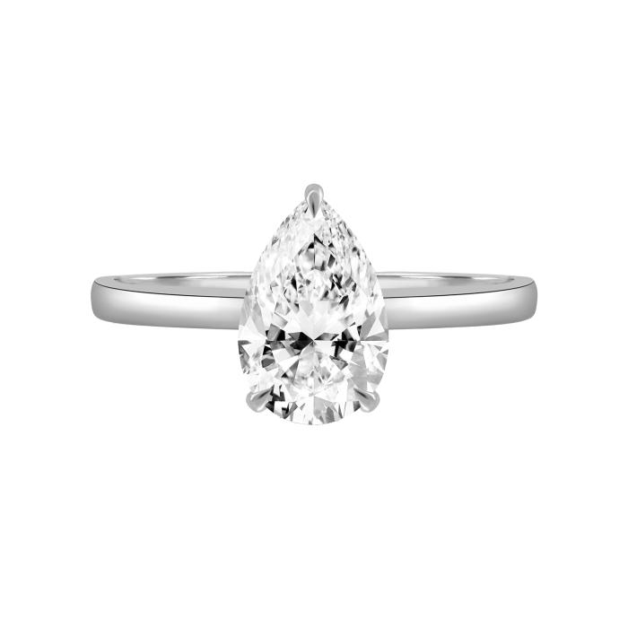 Μονόπετρο Δάκρυ με Διαμάντι Lab Grown Λευκόχρυσος K18 SKU-81983