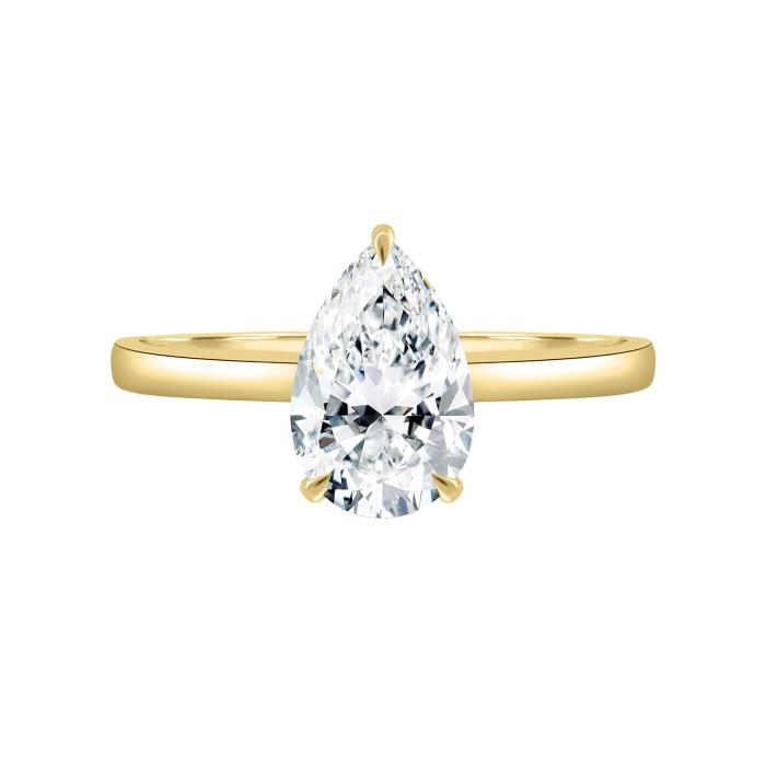 Μονόπετρο Δαχτυλίδι με Διαμάντι Pear Χρυσός Κ18 SKU-81982