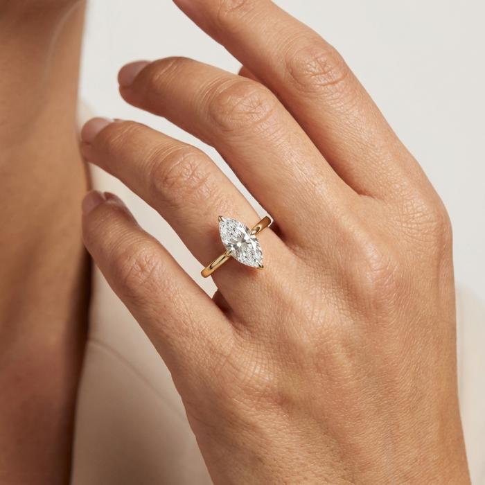 Μονόπετρο Δαχτυλίδι με Lab Grown Διαμάντι Χρυσός Κ18 SKU-81980