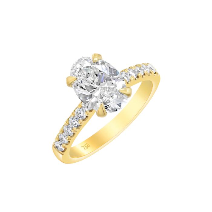 Μονόπετρο Δαχτυλίδι με Lab Grown Diamond Χρυσός K18 SKU-81170